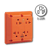 Leviton 21254-IG Hospital Grade/Isolated Ground Four-In-One 20A/125V Receptacle